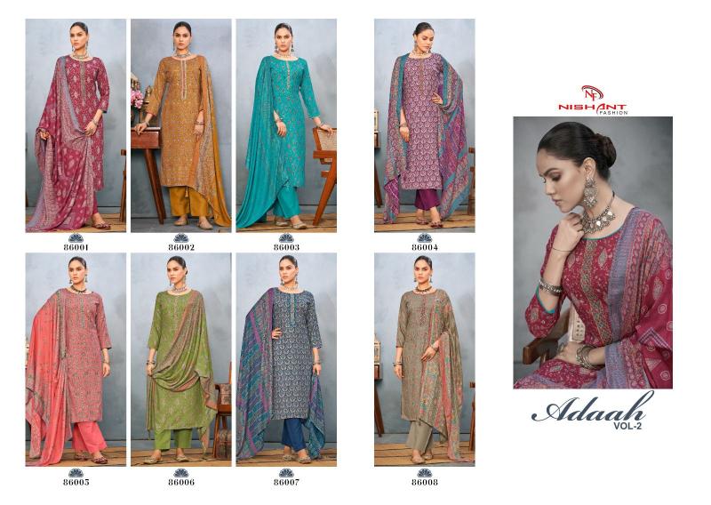 Nishant Adaah Vol 2 Pashmina Salwar Kameez Wholesale Catalog
