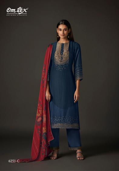 OMTEX CAPRINA Vol 2 Jacquard Silk Print With Handwork Salwar Kameez Wholesale Catalog