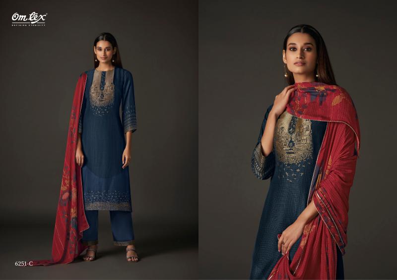 OMTEX CAPRINA Vol 2 Jacquard Silk Print With Handwork Salwar Kameez Wholesale Catalog