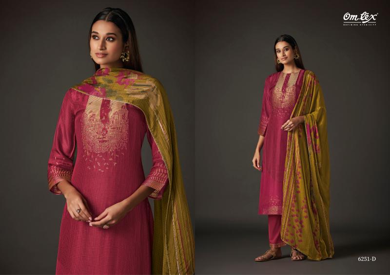 OMTEX CAPRINA Vol 2 Jacquard Silk Print With Handwork Salwar Kameez Wholesale Catalog