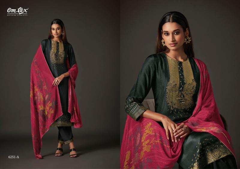 OMTEX CAPRINA Vol 2 Jacquard Silk Print With Handwork Salwar Kameez Wholesale Catalog
