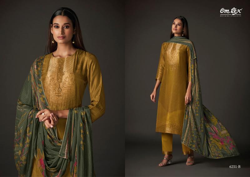 OMTEX CAPRINA Vol 2 Jacquard Silk Print With Handwork Salwar Kameez Wholesale Catalog