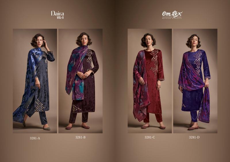 Omtex Daira Vol 2 Viscose Velvet Salwar Kameez Wholesale Catalog