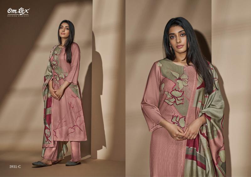 Omtex Fabia Pashmina Digital Printed Salwar Kameez Wholesale Catalog