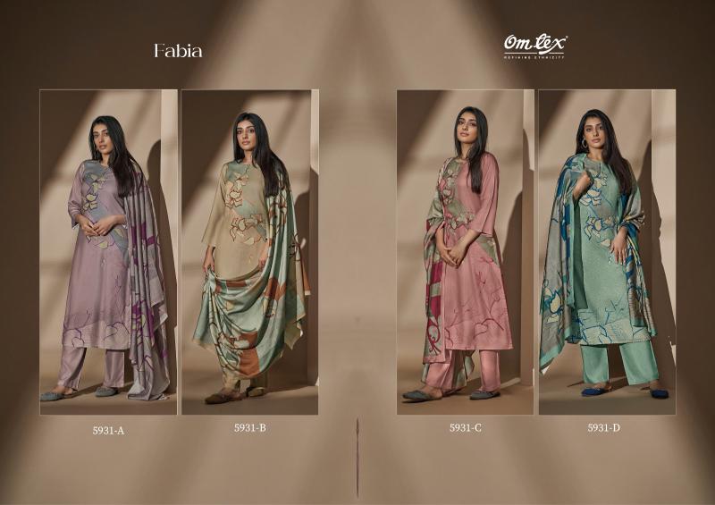 Omtex Fabia Pashmina Digital Printed Salwar Kameez Wholesale Catalog