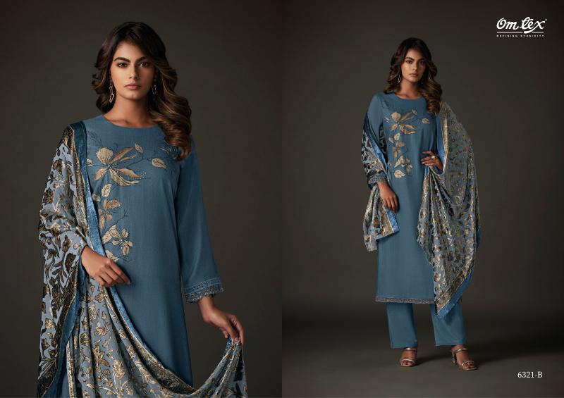Omtex Nimaya Pashmina Digital Printed Salwar Kameez Wholesale Catalog