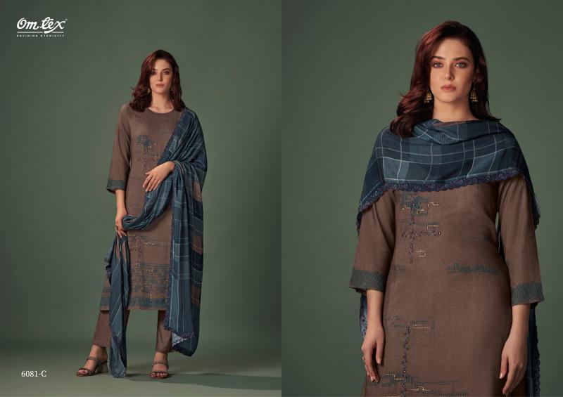 Omtex Nixi Pashmina Digital Printed Salwar Kameez Wholesale Catalog