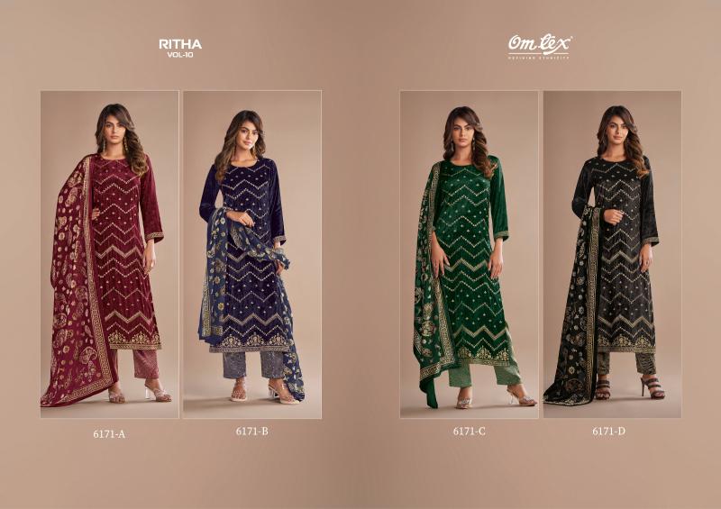 Omtex Ritha Vol 10 Viscose Salwar Kameez Wholesale Catalog
