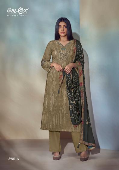 Omtex Ziva Pashmina Digital Printed Salwar Kameez Wholesale Catalog