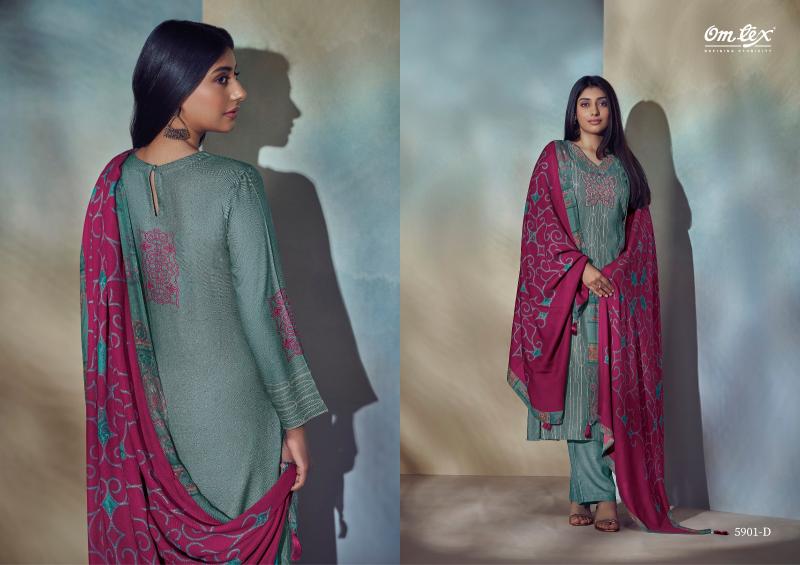 Omtex Ziva Pashmina Digital Printed Salwar Kameez Wholesale Catalog