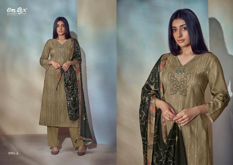 Omtex Ziva Pashmina Digital Printed Salwar Kameez Wholesale Catalog