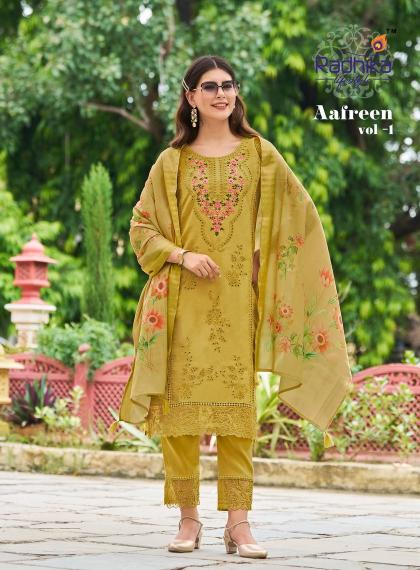 Radhika Aafreen Vol 1 Feb India White Kurtis Wholesale Catalog