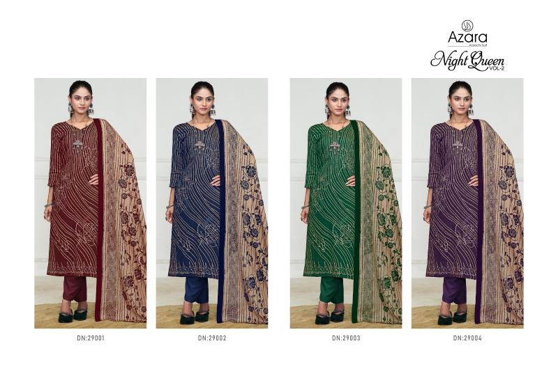 Radhika Azara Night Queen Vol 2 Cotton Embroidered Dress Material Wholesale Catalog