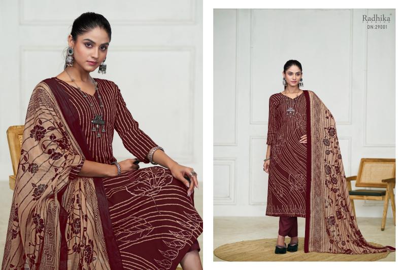 Radhika Azara Night Queen Vol 2 Cotton Embroidered Dress Material Wholesale Catalog