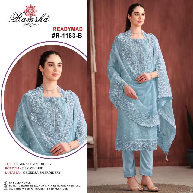 Ramsha R 1183 Nx Ready Made Pakistani Suits Wholesale Catalog