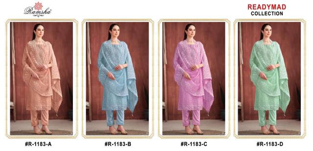 Ramsha R 1183 Nx Ready Made Pakistani Suits Wholesale Catalog