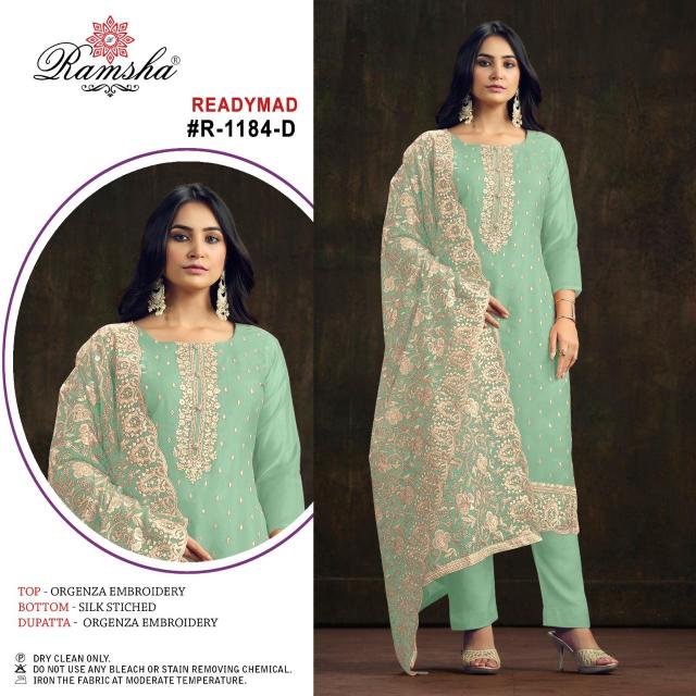 Ramsha R 1184 Nx Ready Made Pakistani Suits Wholesale Catalog