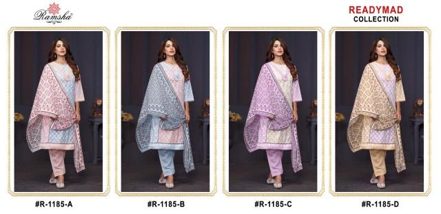 Ramsha R 1185 Nx Ready Made Pakistani Suits Wholesale Catalog