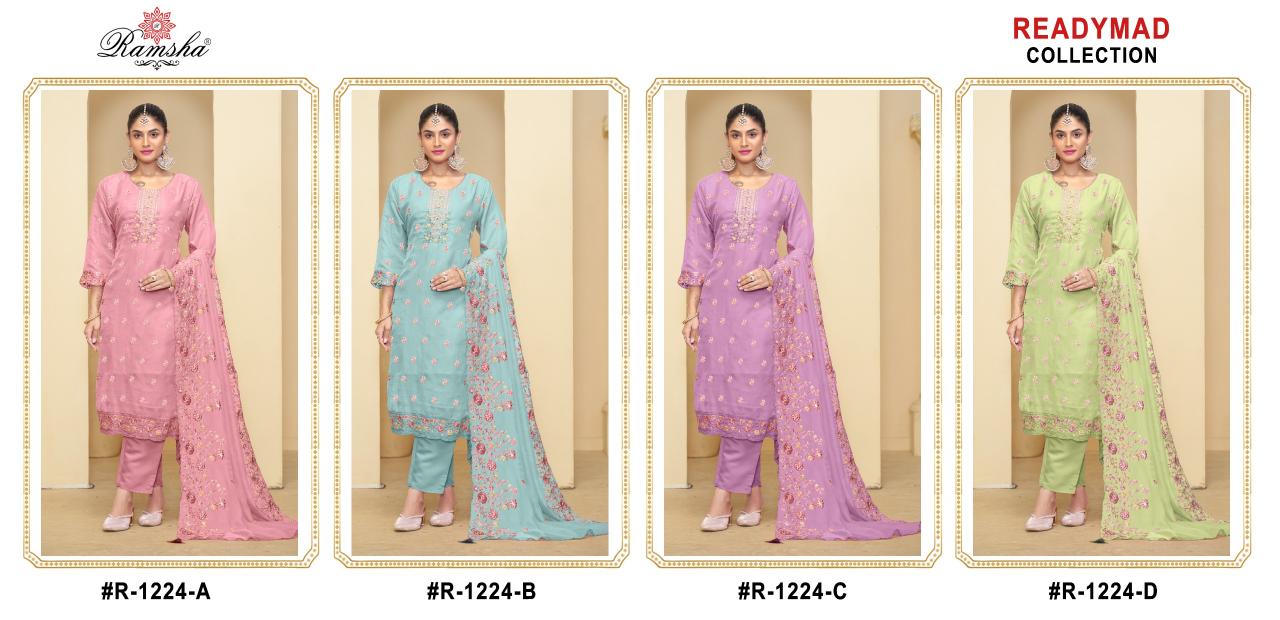 Ramsha R 1224 Nx Ready Made Pakistani Suits Wholesale Catalog