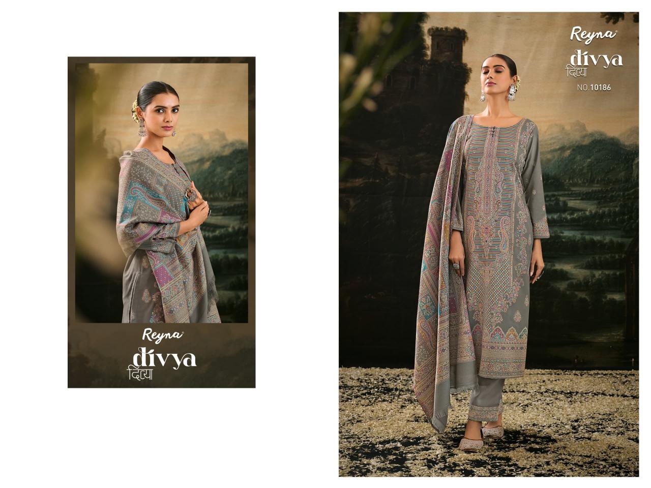 Reyna Divya Pure Pashmina Salwar Kameez Wholesale Catalog