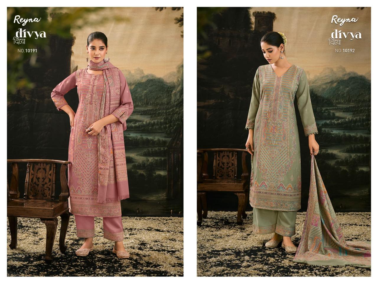 Reyna Divya Pure Pashmina Salwar Kameez Wholesale Catalog