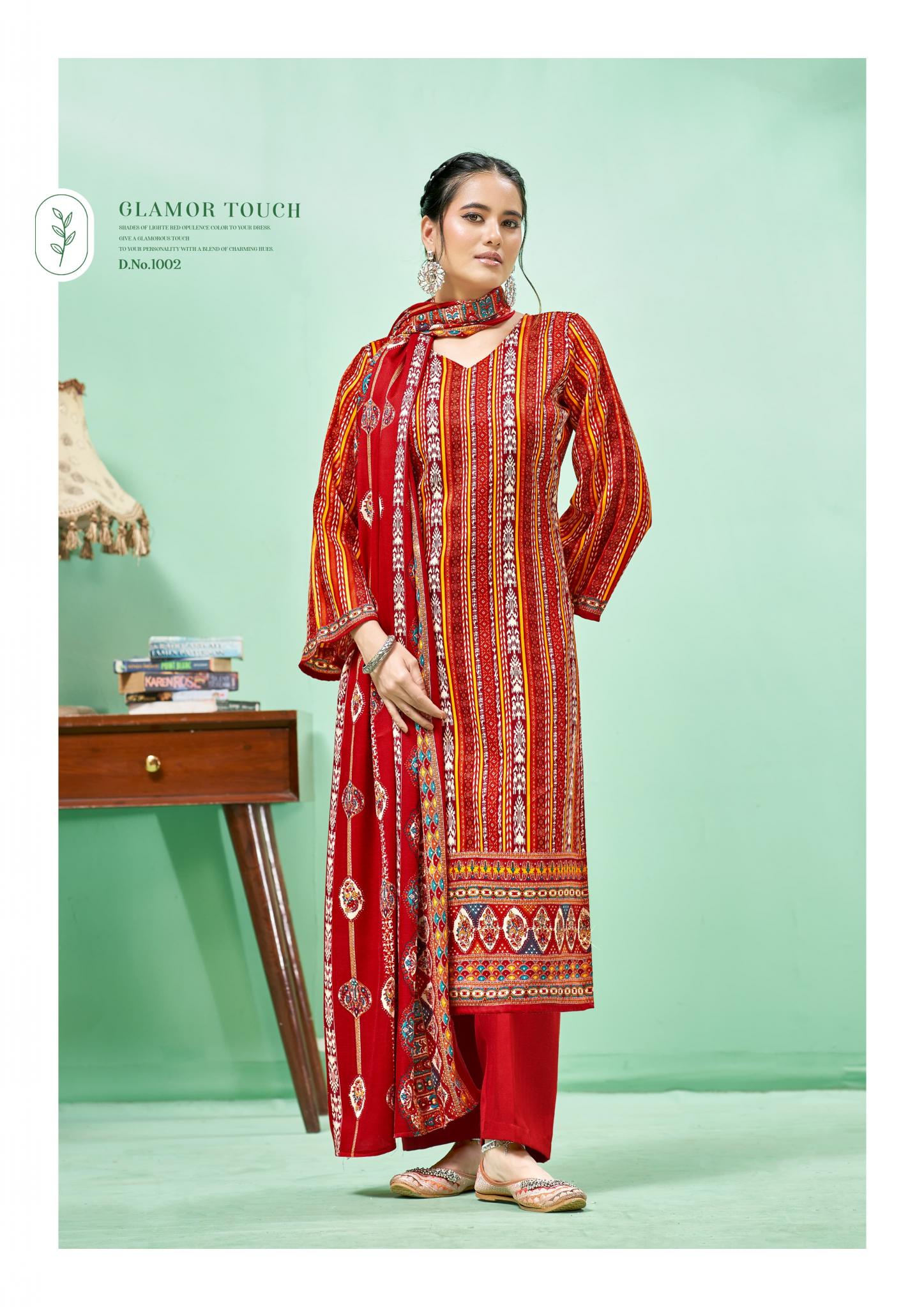 Roli Moli Andaaz Pashmina Printed Dress Material Wholesale Catalog