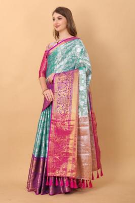 Sabella murthy Blue soft Kanjivaram Silk Surat Saree Wholesale With on