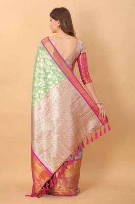 Sabella murthy Green soft Kanjivaram Silk videos saree wholesale shop in surat