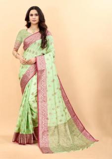 Sabella murthy Green Soft Silk Surat Sarees Wholesale Purchace