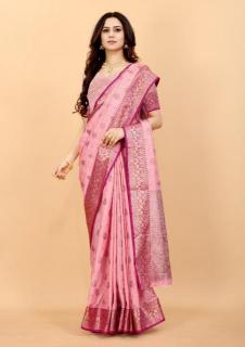 Sabella murthy Pink Soft Silk Surat Sarees Wholesale Market in Bangalore