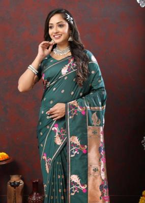 Sabella Nx -279 Copper Mehndi Soft Pethani Silk India Saree