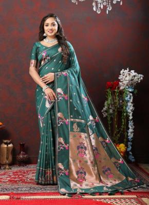 Sabella Nx -279 Copper Mehndi Soft Pethani Silk India Saree