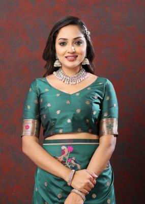 Sabella Nx -279 Copper Mehndi Soft Pethani Silk India Saree