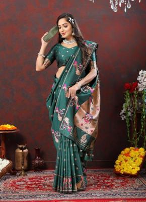 Sabella Nx -279 Copper Mehndi Soft Pethani Silk India Saree