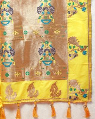 Sabella Nx -279 Copper Yellow Soft Pethani Silk South India Saree