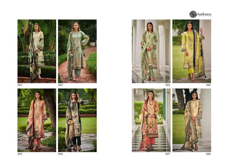 SADHANA FASHION Mehtaab Vol 5 Pashmina Digital Printed Salwar Kameez Wholesale Catalog