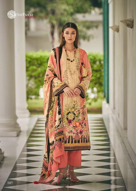 SADHANA FASHION Mehtaab Vol 5 Pashmina Digital Printed Salwar Kameez Wholesale Catalog