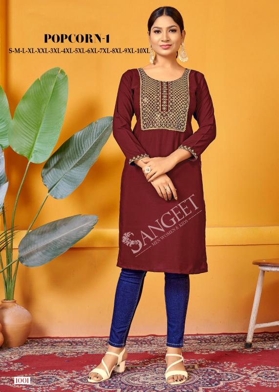 Sangeet Popcorn Vol 1 Short Kurti tops online india