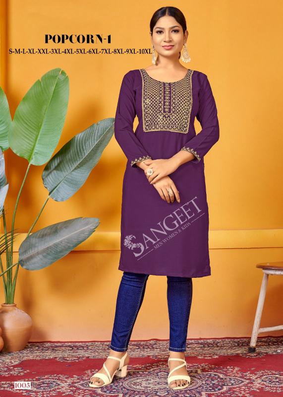 Sangeet Popcorn Vol 1 Short Kurti tops online india