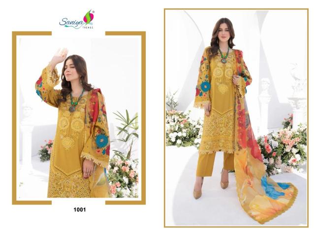 Saniya Karma Collection Vol 1 D - 1001 Embodry Salwar Kameez Wholesale Catalog 
