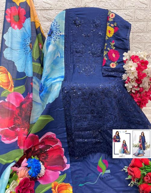 Saniya Karma Collection Vol 1 D - 1001 Embodry Salwar Kameez Wholesale Catalog 