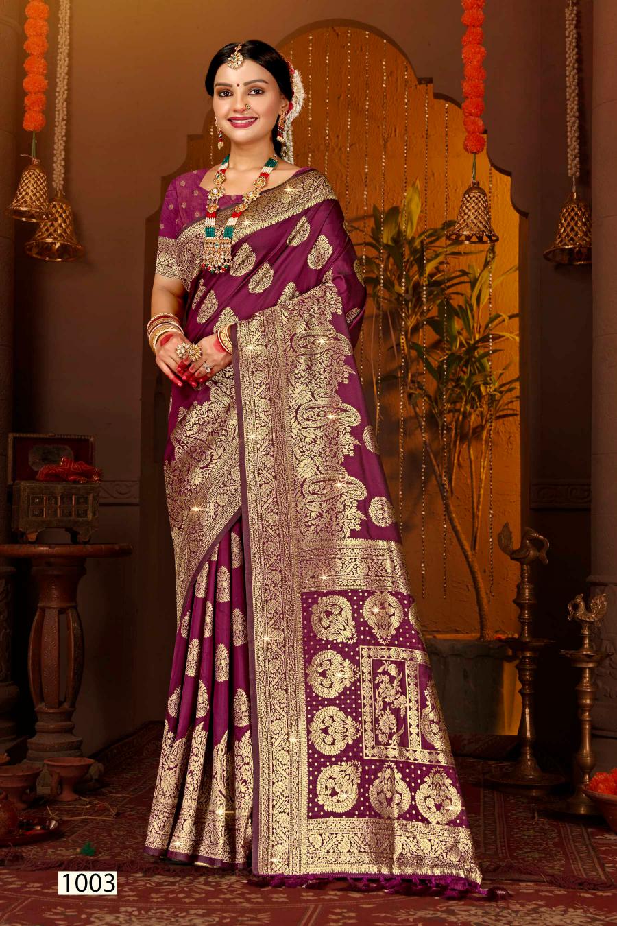 Saroj Dulhan silk swarovski vol.1 Soft silk saree in surat with price wholesale