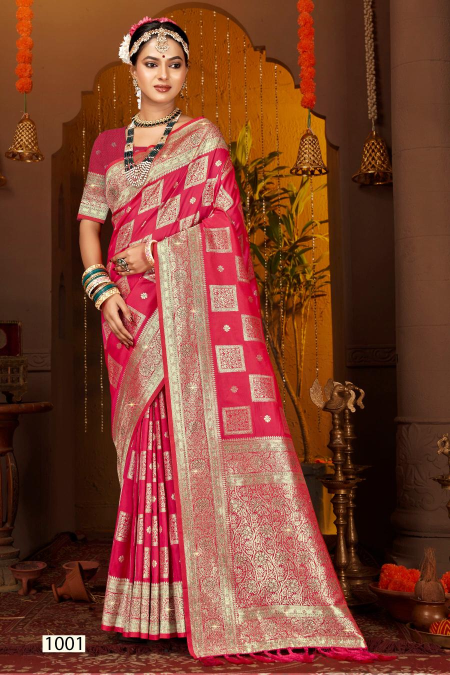 Saroj Dulhan silk swarovski vol.2 Soft silk saree in surat with price wholesale