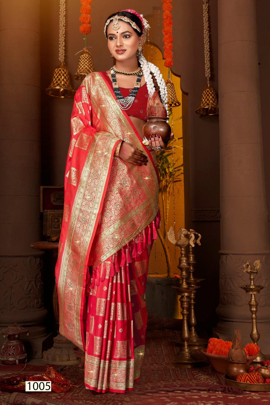 Saroj Dulhan silk swarovski vol.2 Soft silk saree in surat with price wholesale