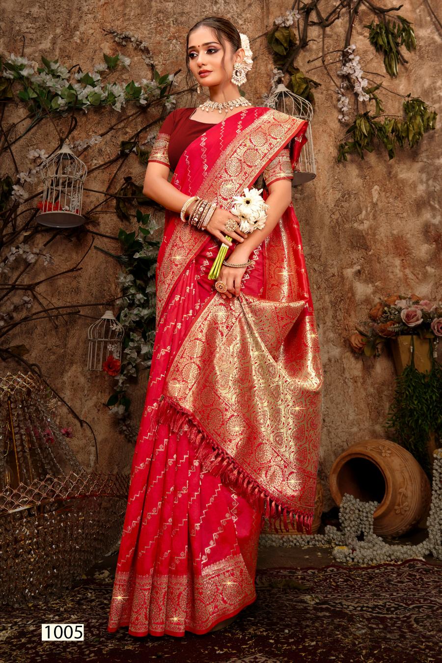 Saroj Dulhan silk swarovski vol.4 Soft silk saree in surat with price wholesale
