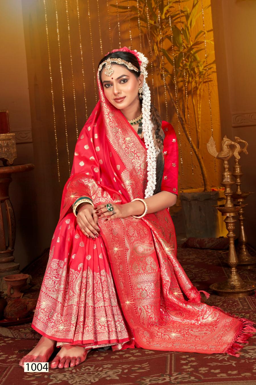 Saroj Dulhan silk swarovski vol.5 Soft silk saree in surat with price wholesale