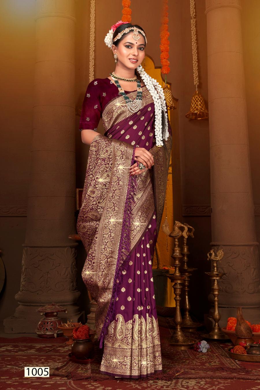 Saroj Dulhan silk swarovski vol.5 Soft silk saree in surat with price wholesale