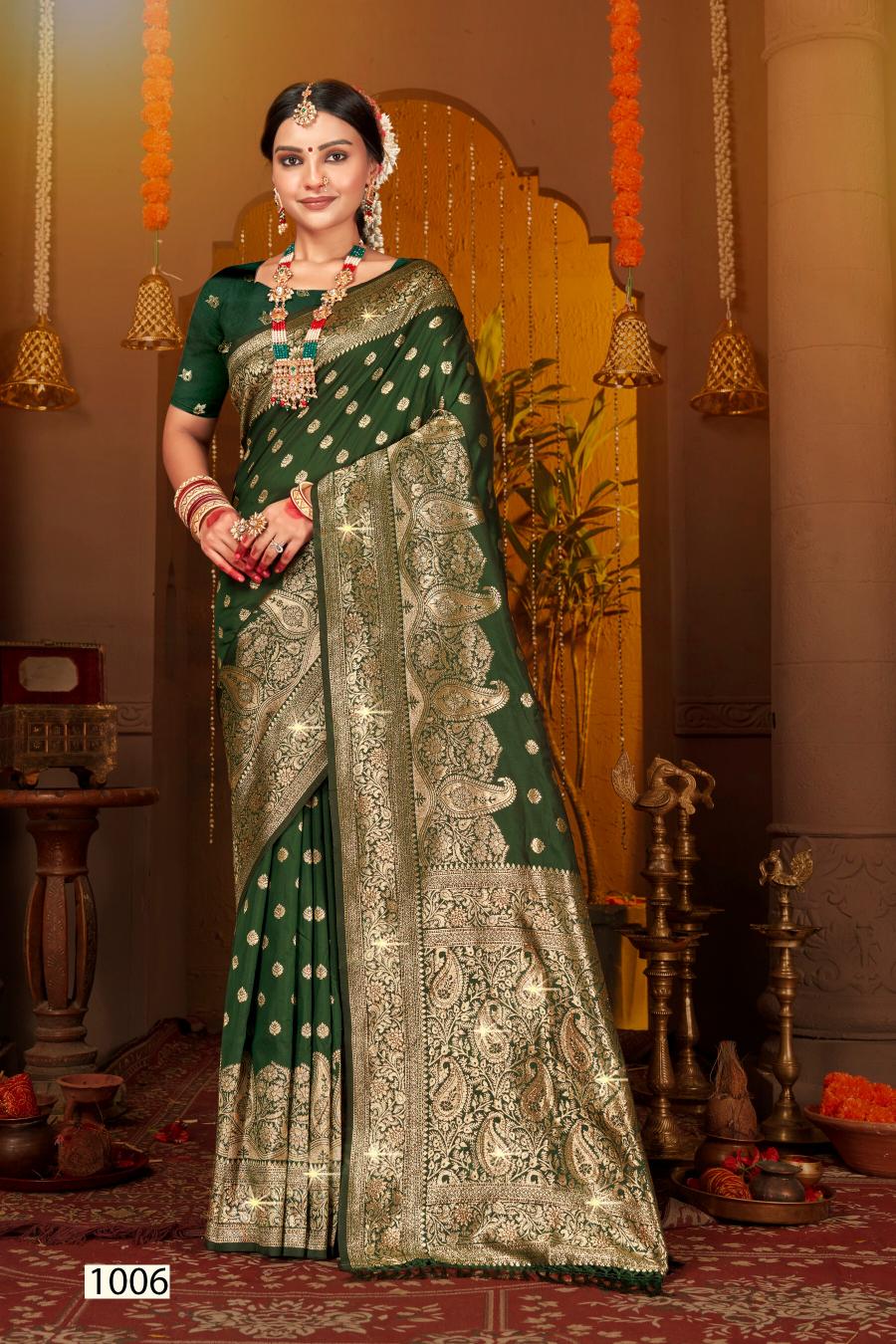 Saroj Dulhan silk swarovski vol.5 Soft silk saree in surat with price wholesale