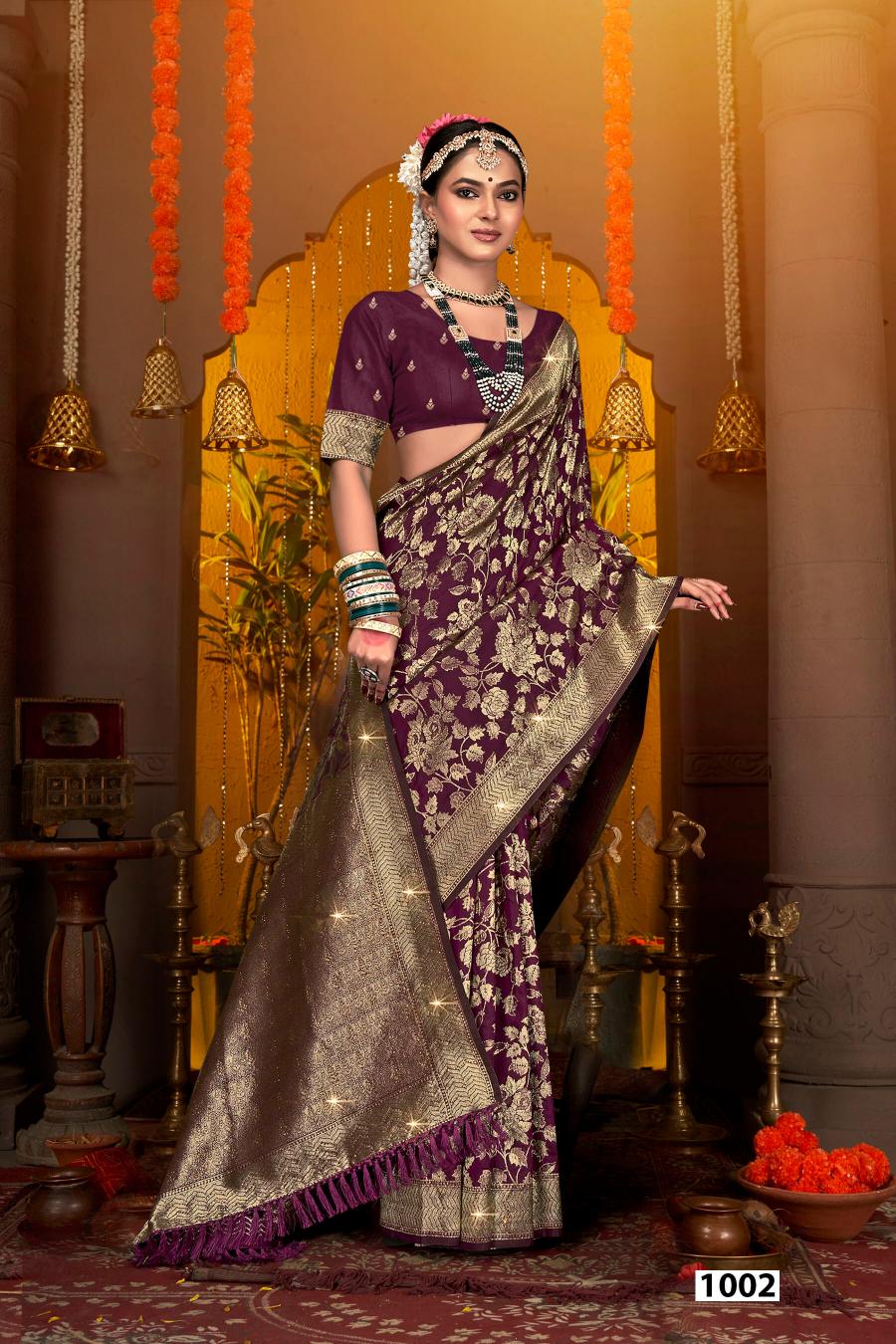 Saroj Dulhan silk swarovski vol.6 Soft silk saree in surat with price wholesale