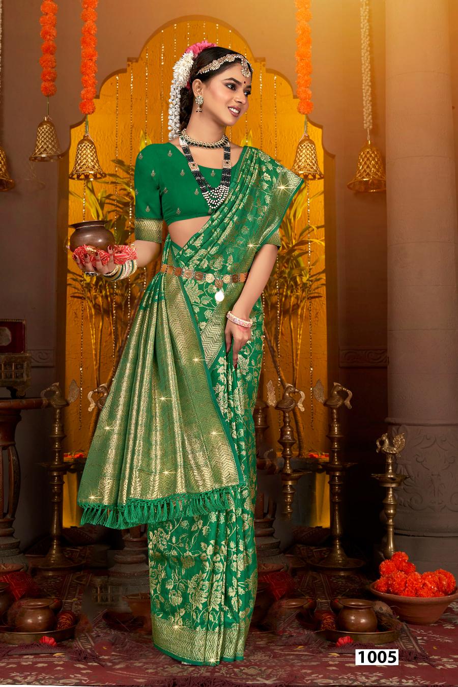 Saroj Dulhan silk swarovski vol.6 Soft silk saree in surat with price wholesale